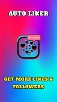 Auto Liker for tik tok Likes, Followers, Hearts Affiche