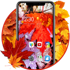Red Fall Autumn Theme آئیکن