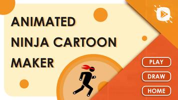 Animowany Ninja Cartoon Maker plakat