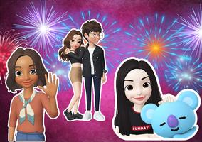 Star Idol: avtar maker emoji 3d, be happy الملصق