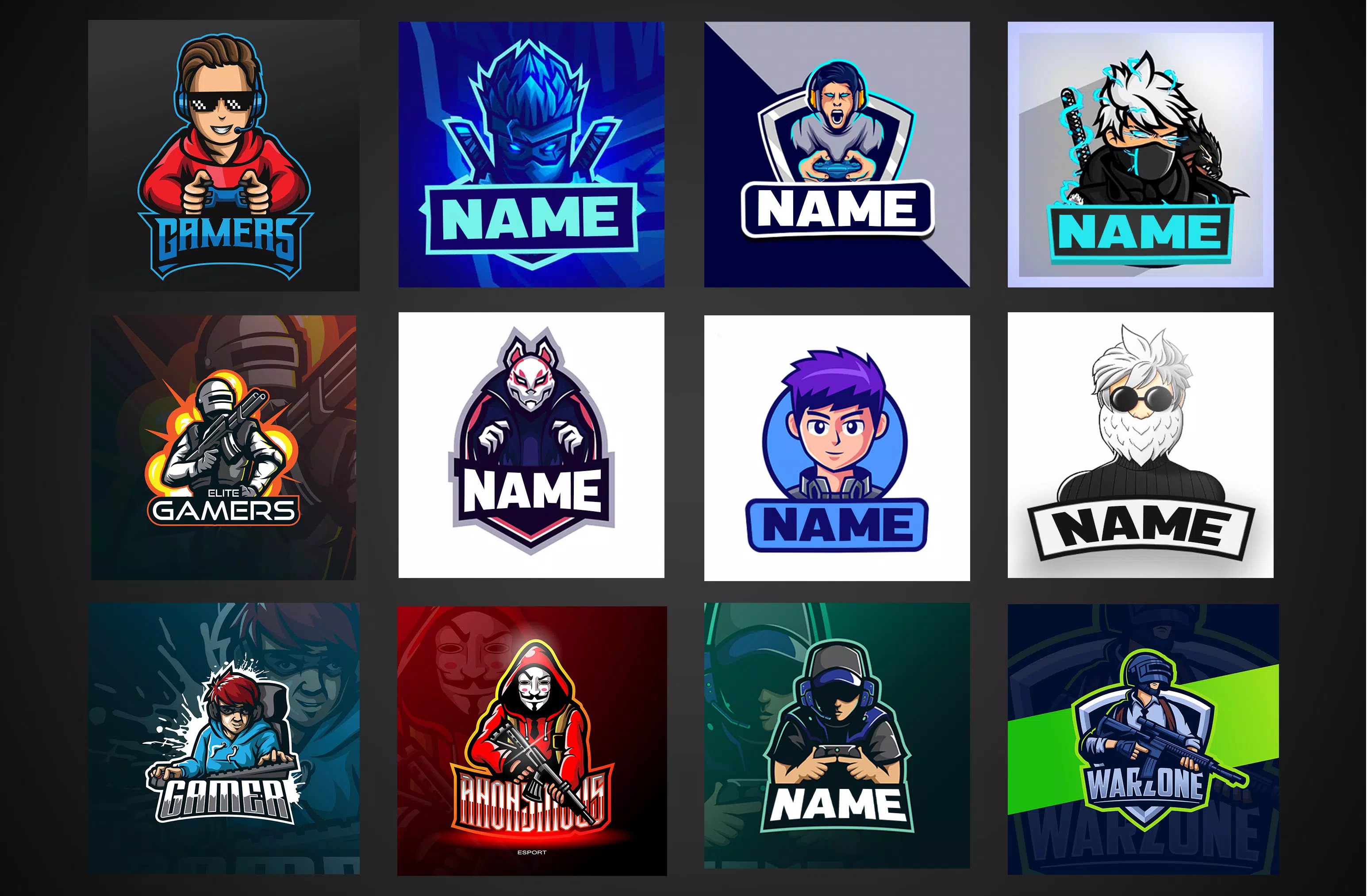 Free Gaming Logo Maker  Avatars, Clan, PubG & eSports Logos