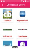 Cricket Live Score capture d'écran 1