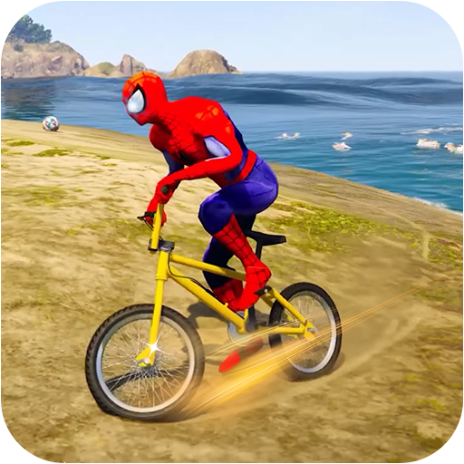 Superhero Bmx Cycle: Hill Racing