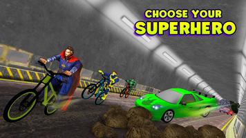 Superhero Bmx Cycle: Hill Racing الملصق