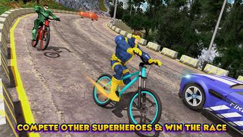 Superhero Bmx Cycle: Hill Racing تصوير الشاشة 1