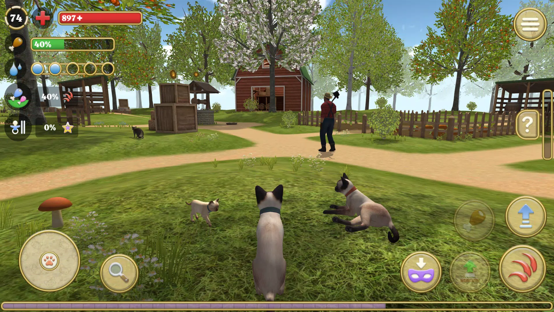 simulador de gato na fazenda versão móvel andróide iOS apk baixar