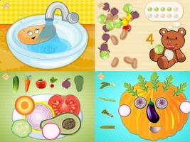 Funny Veggies! Kids games poster