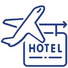 Flights and Hotel Booking Zeichen