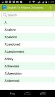 English To Tagalog Dictionary पोस्टर
