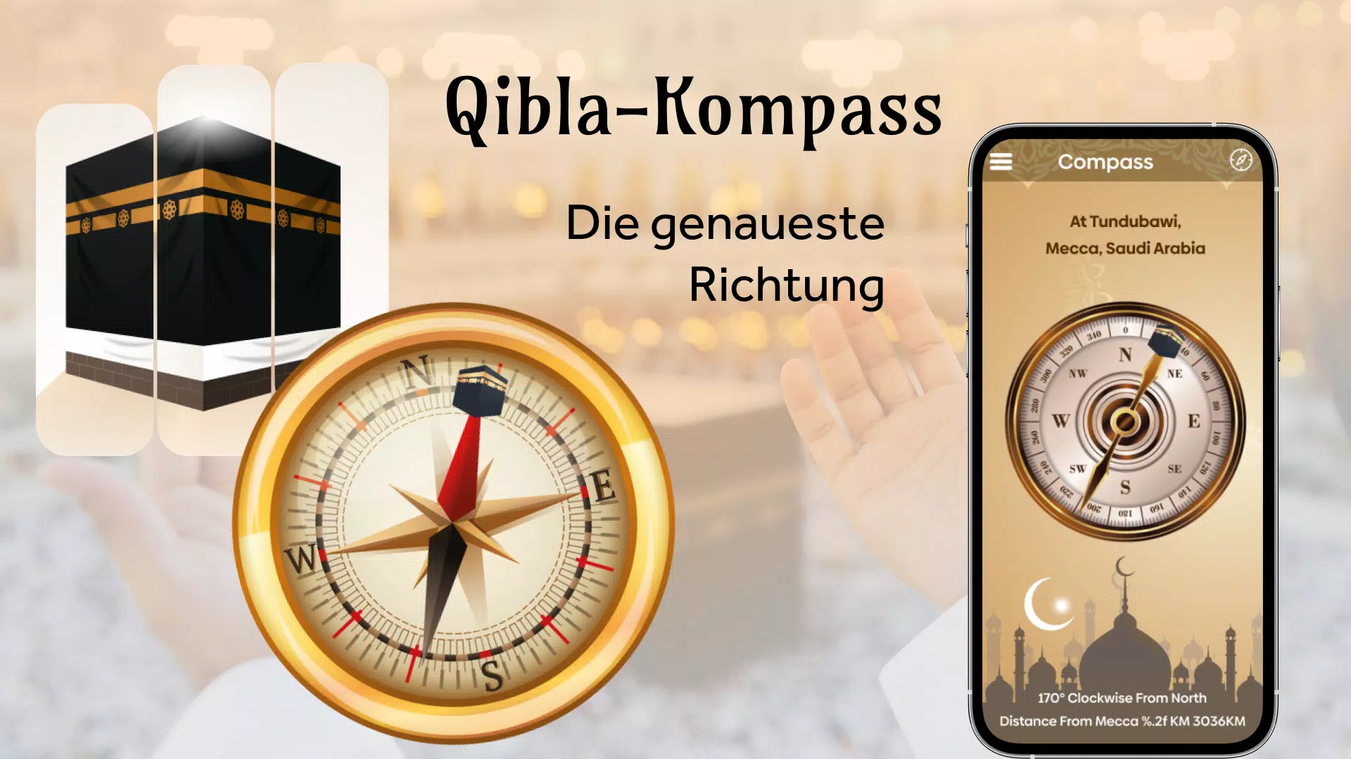 Qibla Kompass: Richtung Kaaba für Android - APK herunterladen