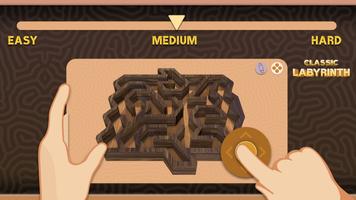 Classique Labyrinthe Puzzle - en bois Jeux 3D capture d'écran 1
