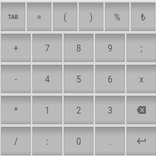 Math Excel hesap Klavye