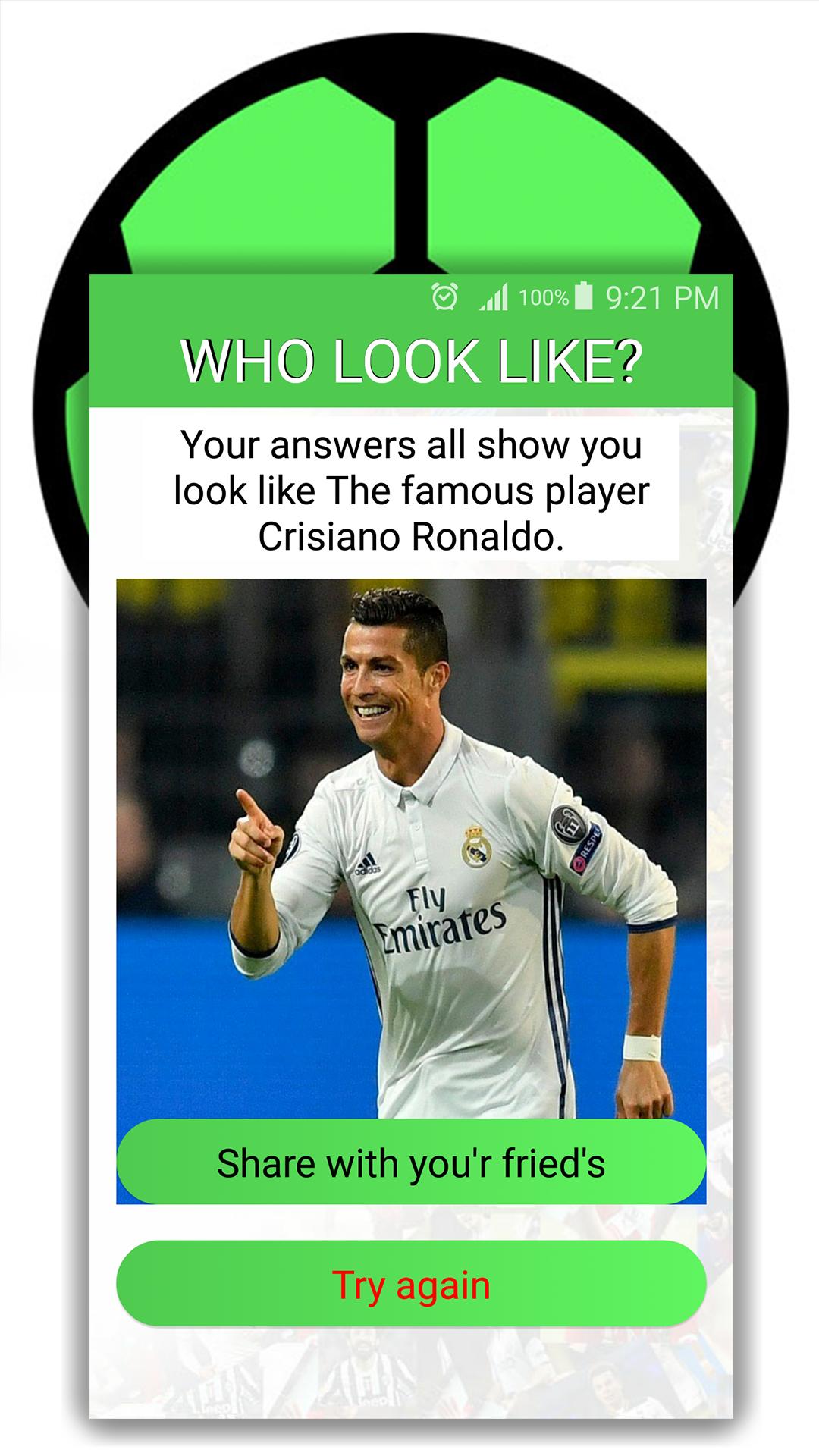 من تشبه من لاعبي كرة القدم؟ for Android - APK Download