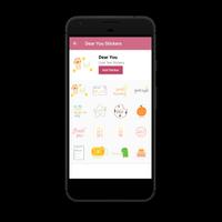 WA Cute Text Stickers App تصوير الشاشة 1