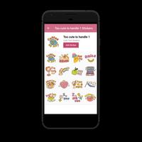 Cute Text Stickers WhatsApp تصوير الشاشة 3