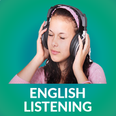 Inglés escuchando diaria icono