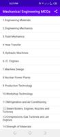 Mechanical Engineering MCQs تصوير الشاشة 1