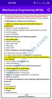 Mechanical Engineering MCQs تصوير الشاشة 2