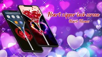 Heart Zipper Lock Screen ảnh chụp màn hình 1