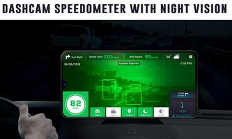 GPS Speedometer Gece Görüş Çizgi Kam: Speed Limit gönderen