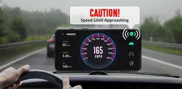 GPS車速表：車頭抬頭顯示，限速
