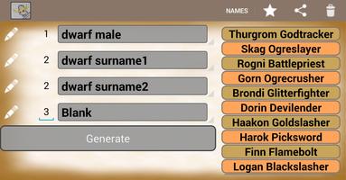 Generate Fantasy Names capture d'écran 3