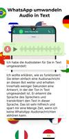 Von Audio zu Text für WhatsApp Plakat