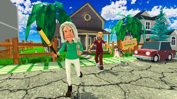 Scary Bad Granny Neighbor Game Poster
