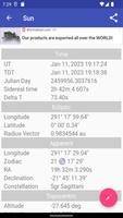 برنامه‌نما Astronomical Almanac عکس از صفحه