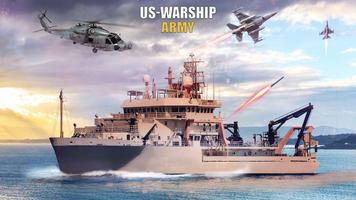 US Warship Army Battle Ship Plakat