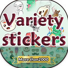 variety stickers with more than 2000 sticker icône