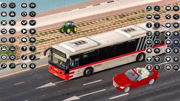 indian Bus driving 3d poster