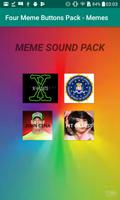 Four Meme Buttons Pack - Memes Affiche