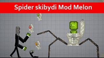 Spider skibydi Mod melon poster