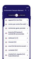 Dictionnaire Français Allemand capture d'écran 1