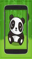 Cute Panda Cartoon Wallpaper Plakat