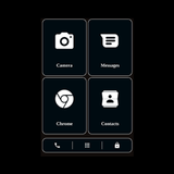 Launcher Dark White-icoon