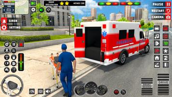 US Emergency Ambulance Game 3D الملصق
