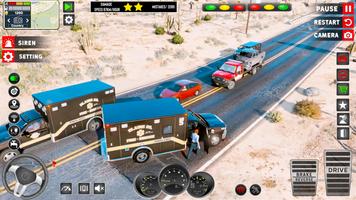 US Emergency Ambulance Game 3D capture d'écran 2