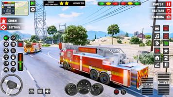 US Emergency Fire Truck Games स्क्रीनशॉट 3