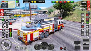 US Emergency Fire Truck Games पोस्टर