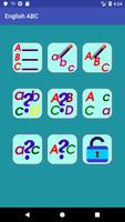English ABC, alphabet letters test and writing Affiche