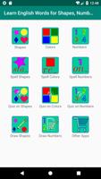 Learn English Words for Shapes, Numbers and Colors ポスター