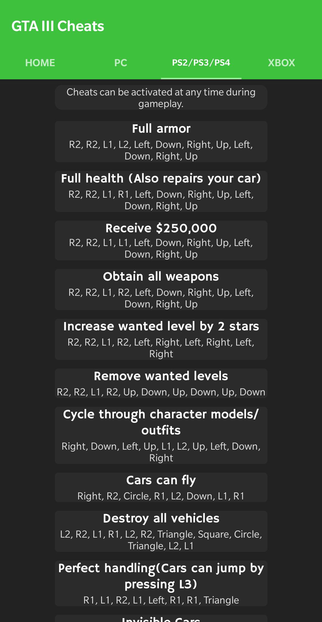 Cheat Codes for GTA 3 for Android APK Download