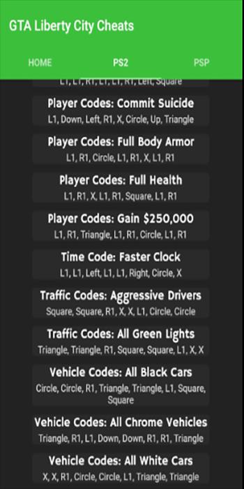 Cheat Codes For Liberty City Stories For Android Apk Download