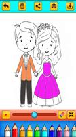 Bride and Groom Coloring Pages For Adult capture d'écran 2