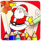 Kids coloring book for christmas icône