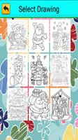 Kids coloring book for christmas Affiche