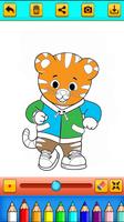 Dani Tiger Coloring Pages For Kids تصوير الشاشة 2