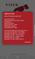 Omnibus Election Code imagem de tela 1